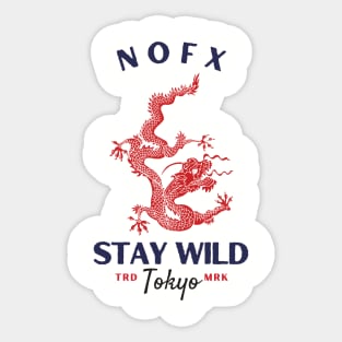 nofx red dragon Sticker